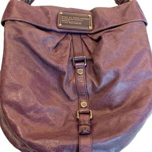 MARC BY MARC JACOBS Standard Supply Workwear Hobo Bag Plum Purple Leather Y2K